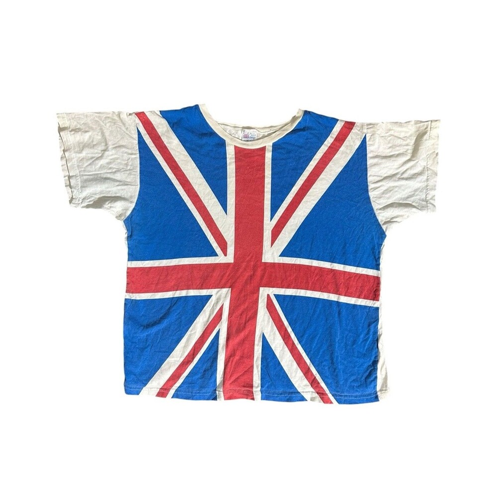 Vintage England Flag Union Jack T Shirt Made In England Size Large